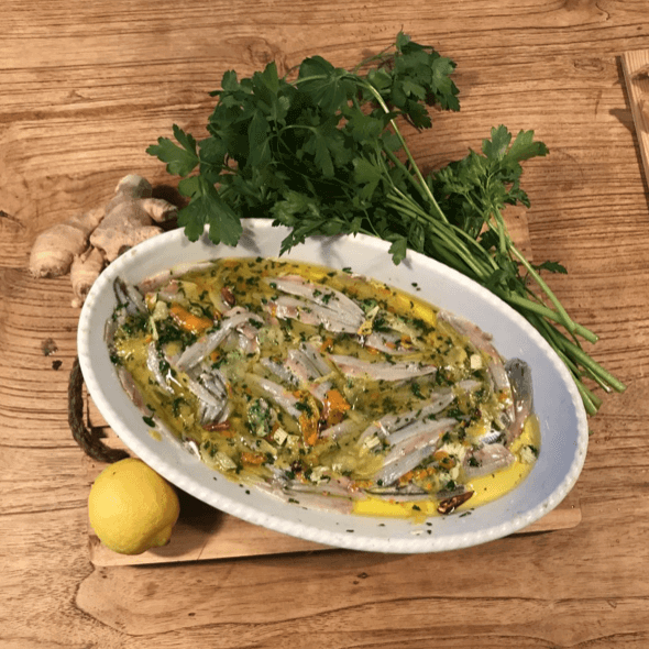 Alici Marinate al Bergamotto 500 gr. - Tastiness Food Shop