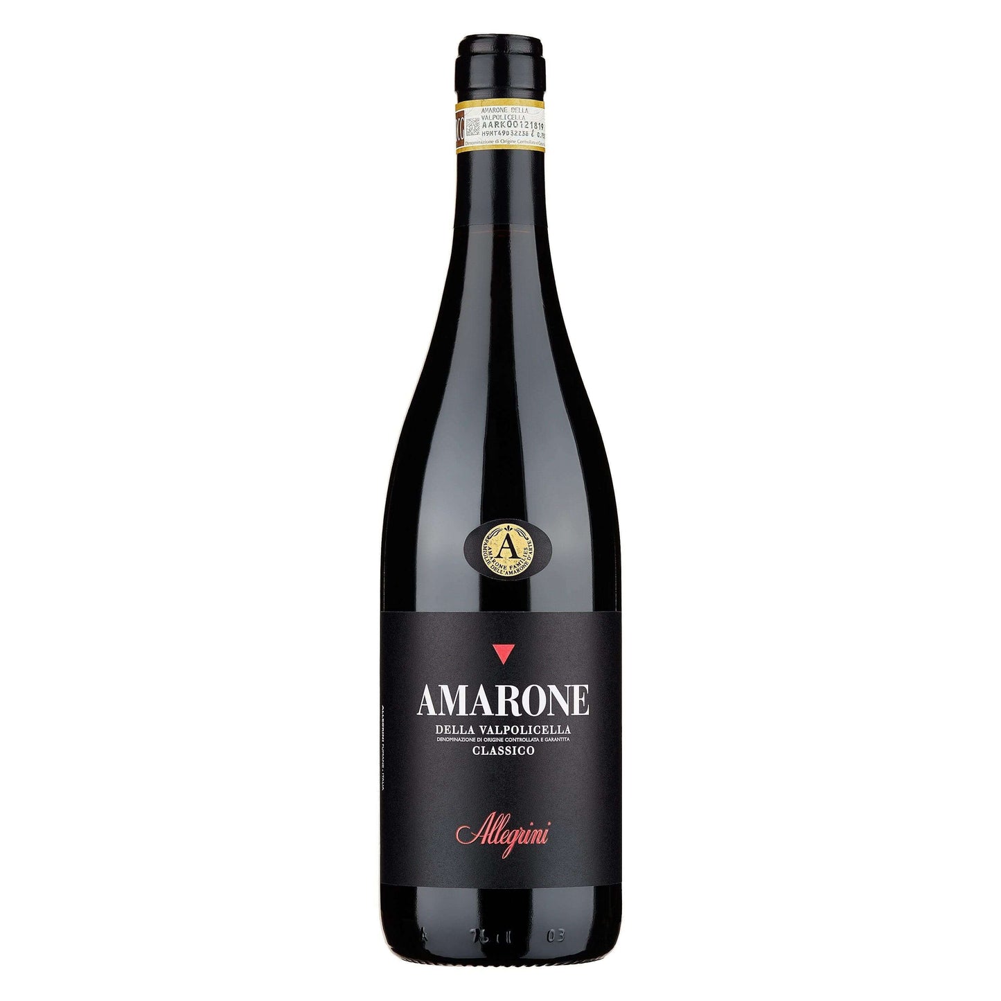 Vino Rosso Amarone Allegrini 75 cl., un simbolo dell'enologia Italiana, a base di Corvina e Rondinella.