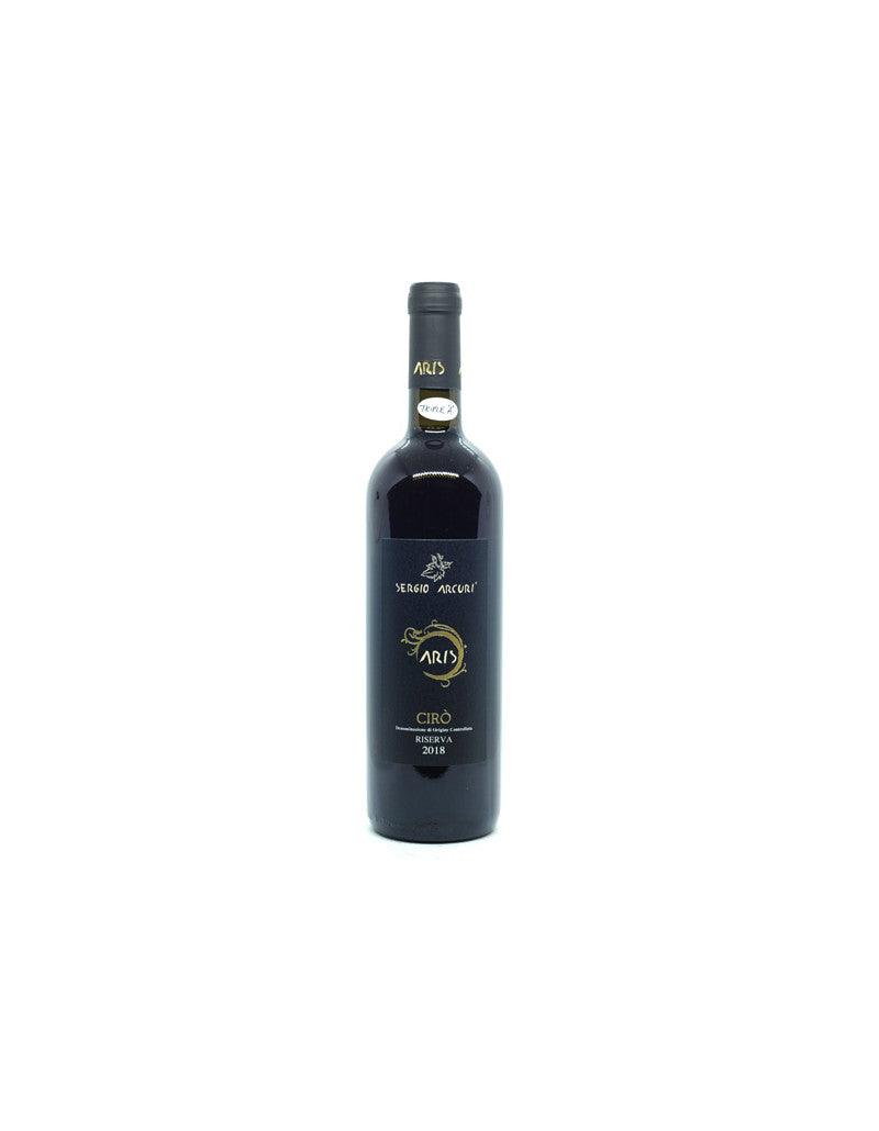 Aris Cirò Rosso Doc Superiore 75 cl wine by Sergio Arcuri, perfect for pairing with meat dishes.