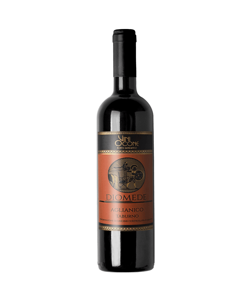 Diomede Aglianico del Taburno Magnum red wine bottle, 1.5L, showcasing rich ruby color and 13.5% alcohol content.