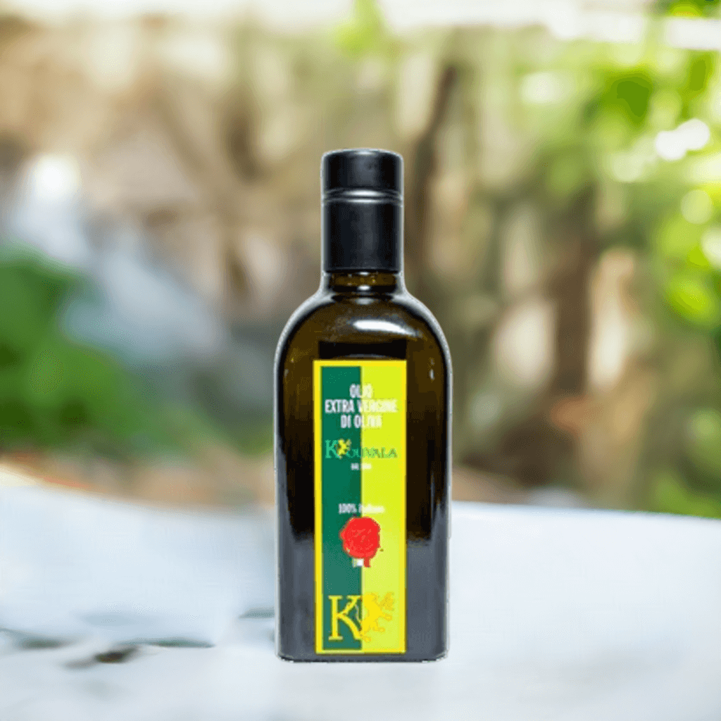 Olio Biologico Extravergine di Oliva 100% Italiano in bottiglia da 50 cl, prodotto di eccellenza calabrese.