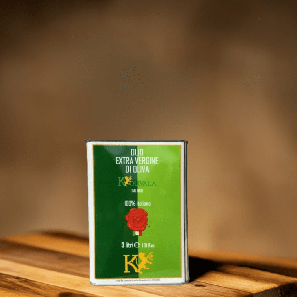Olio di Oliva da Molitura a Freddo - 100% italiano in latta da 3 litri, azienda agricola calabrese.