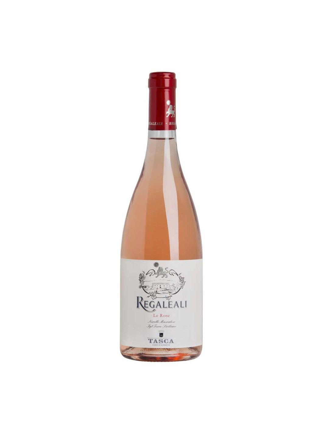 Regaleali Le Rose Sicilia IGT 75 cl wine bottle, a fine Sicilian rosé ideal for aperitifs.