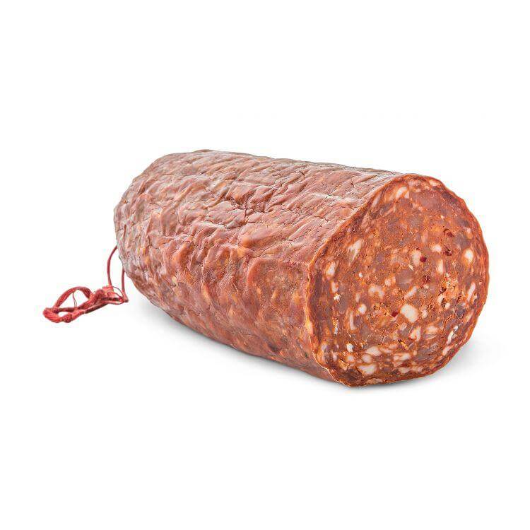 Ventricina Piccante Calabrese, salume tradizionale calabrese con peperoncino dolce e piccante.