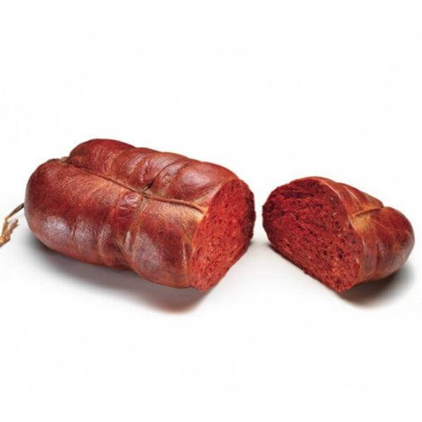 Nduja di Calabria - L'originale cresponcino di Spilinga, salume tradizionale calabrese in esposizione.