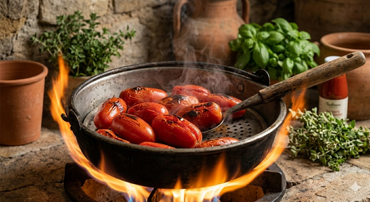 Pomodoro Pelato alla Fiamma in vaso vetro da 580 ml.