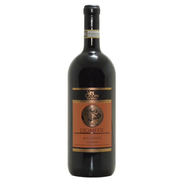 Diomede Aglianico del Taburno Magnum 1.5L, robust red wine from 100% Aglianico grapes, perfect with hearty dishes.