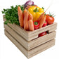 Cassetta Mix di Agrumi e Ortaggi con carote, pomodori e peperoni freschi.