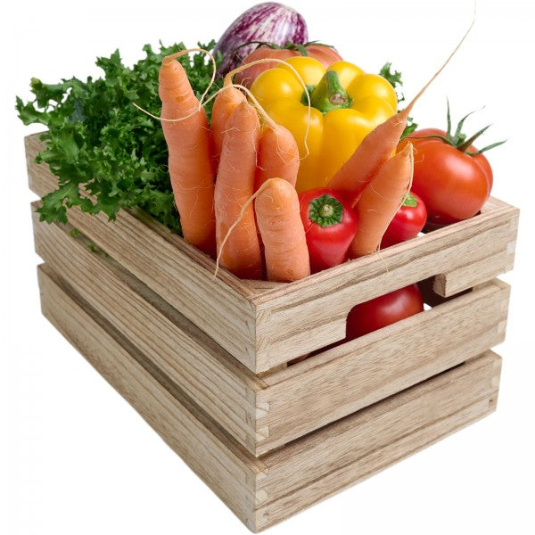 Cassetta Mix di Agrumi e Ortaggi con carote, pomodori e peperoni freschi.