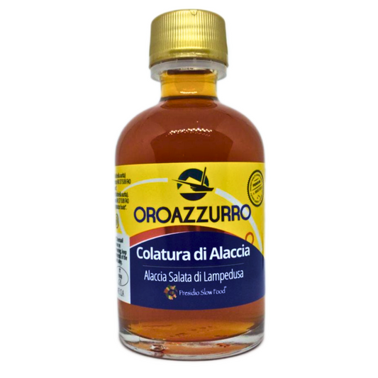 Colatura di Alaccia Slow Food 120 ml, estratto di Alacce ideale per piatti di mare