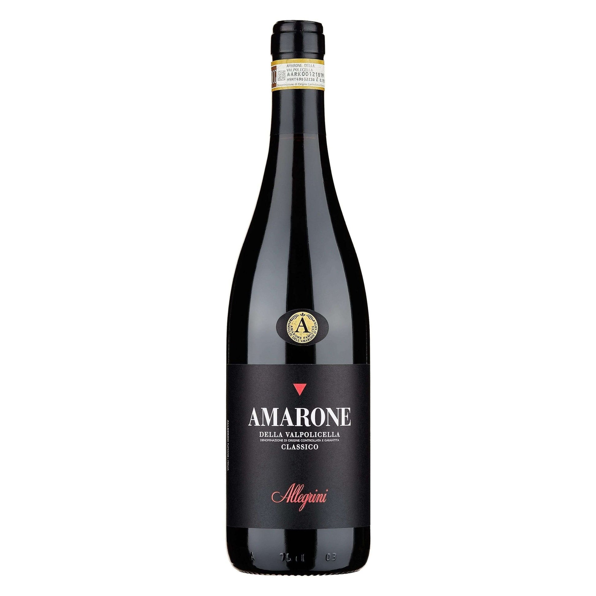 Vino Rosso Amarone Allegrini 75 cl., un simbolo dell'enologia Italiana, a base di Corvina e Rondinella.